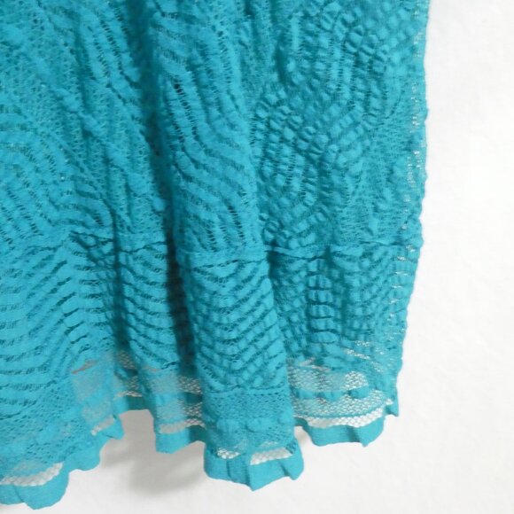 RABBIT RABBIT RABBIT DESIGNS | size 12 | Lined Short Sleeve Turquoise Dress - Picture 9 of 16